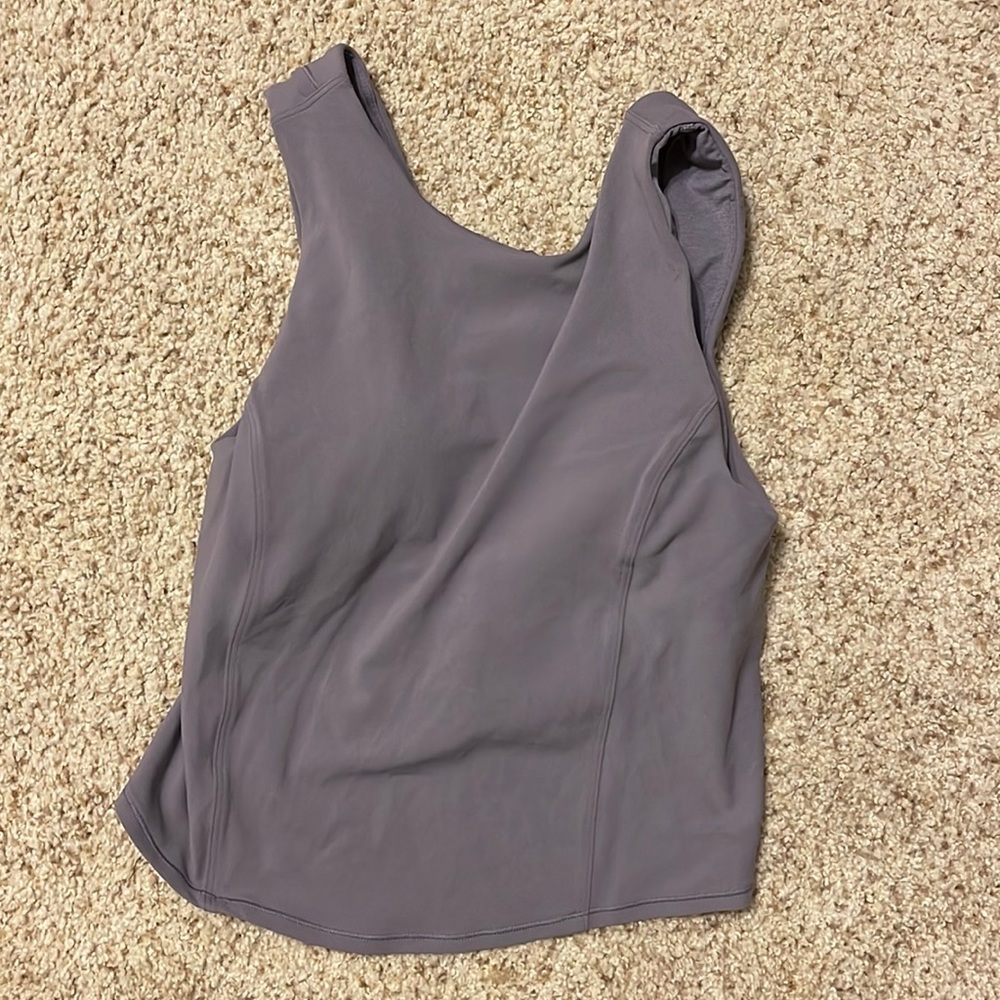 Lululemon, never worn, taupe athletic crop top
